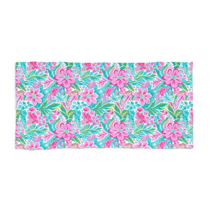 Tropical Hibiscus Beach Towel