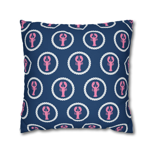 Pink Lobster Pillow Case