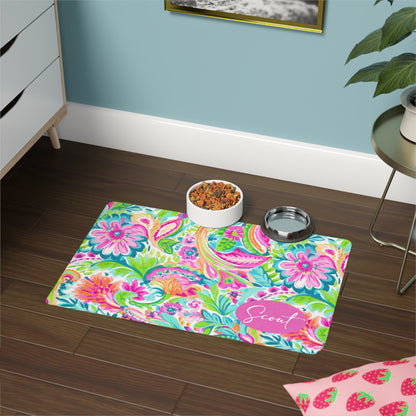 Personalized Pet Food Mat