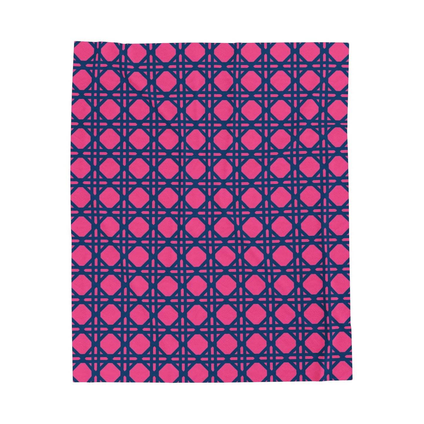 Plush Blanket- Pink Lattice Print