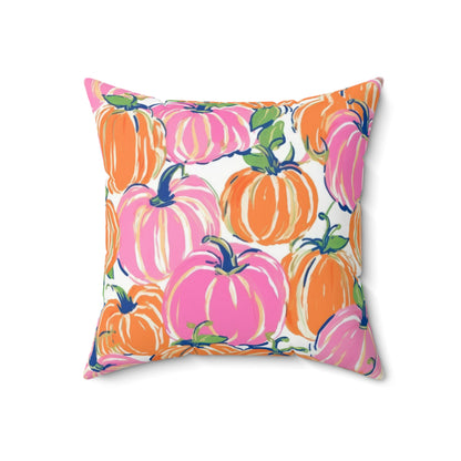 Fall Pumpkin Decor, Pumpkin Decor, Preppy Room Decor, Pumpkin Throw Pillow, Beach Home, Dorm Decor, White Background