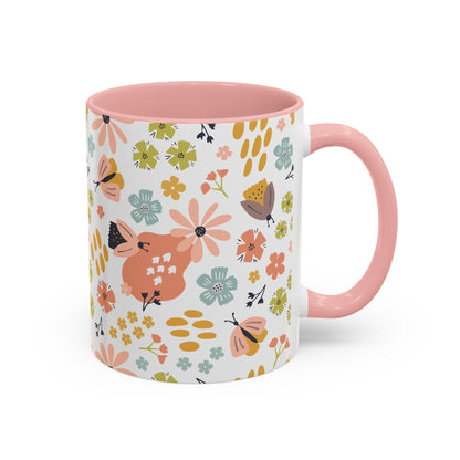 Custom Wildflowers Butterfly Coffee Mug for Nature Lover Gardener Birthday Gift for Her Mug