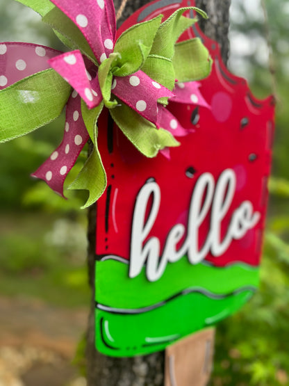 Summer Door Hanger, Watermelon Popsicle