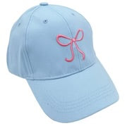 Embroidered Ribbon Design Baseball Cap, Pink Bow Hat