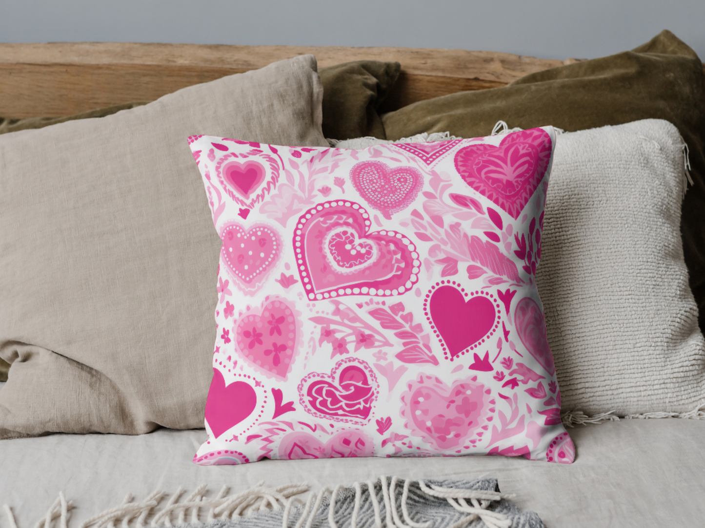 Throw Pillow, Pillow Case, Valentine's Day Decor