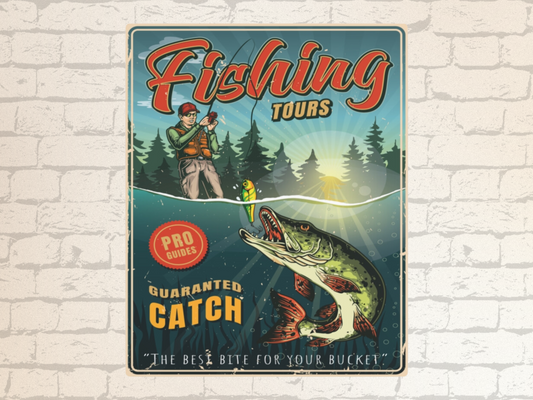 Bass Fishing, Gift For Men, Garage Sign, Metal Art Sign