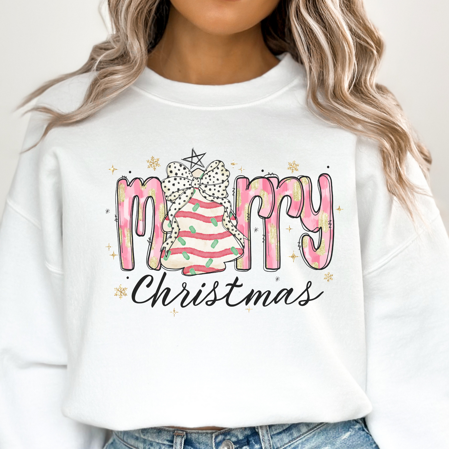 Merry Christmas Sweatshirt, Christmas Cake Shirt