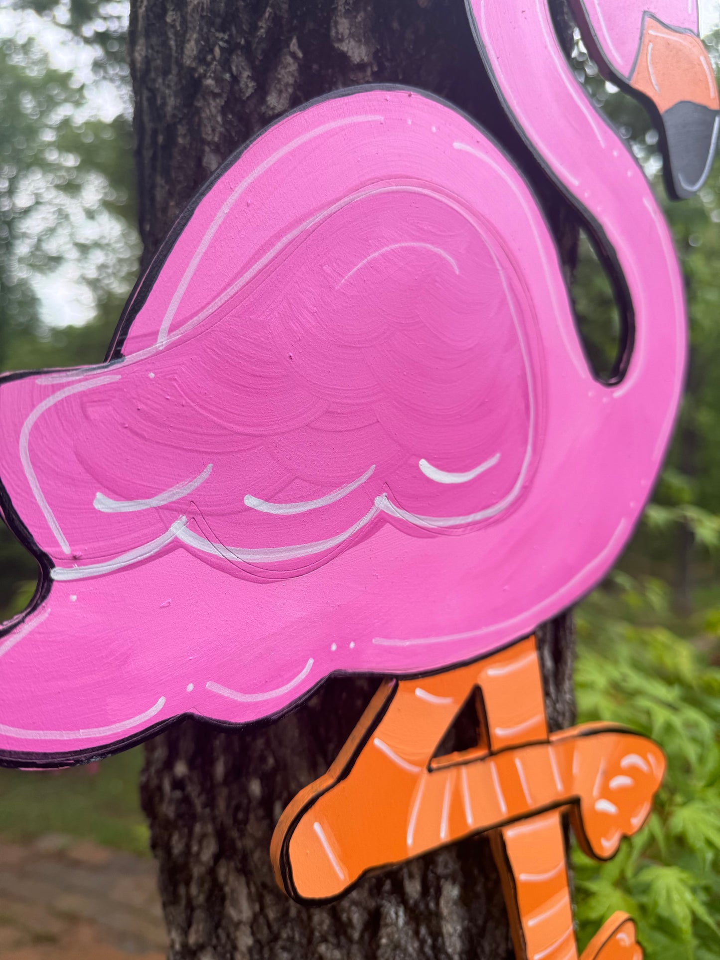 Summer Door Hanger, Pink Flamingo