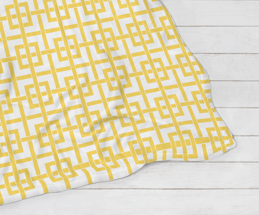 Plush Blanket - Yellow Grossgrain