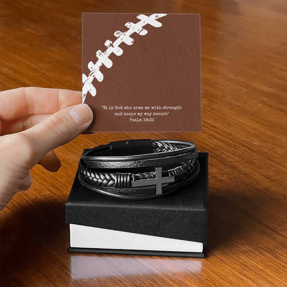 Men's Bracelet, Football, Christian Gift