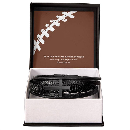 Men's Bracelet, Football, Christian Gift
