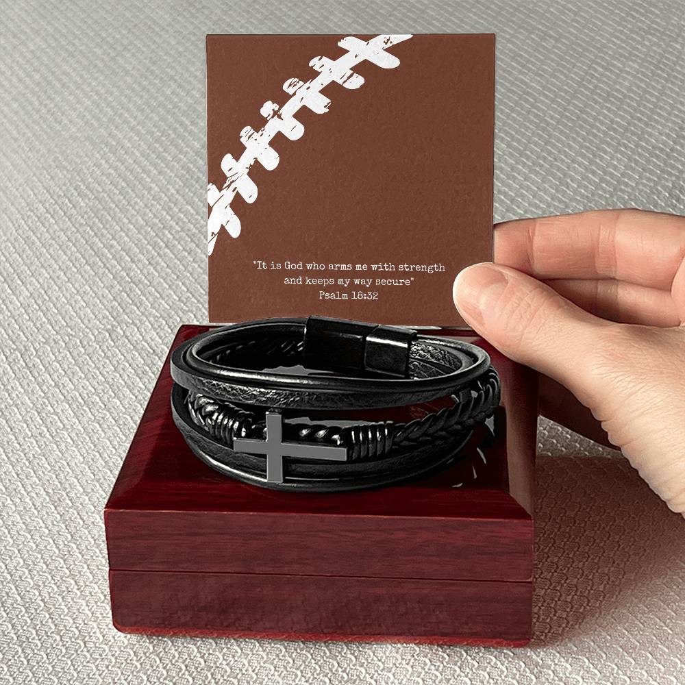 Men's Bracelet, Football, Christian Gift