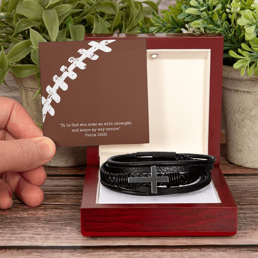 Men's Bracelet, Football, Christian Gift