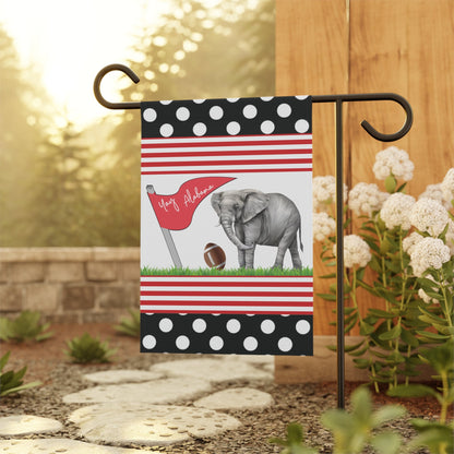 Garden and House Banner, Alabama Football, Personalized Flag, Elephant, Football