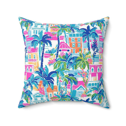 West Palm Beach Inspired Pillow, Palm Tree, Dorm Room Decor, Beach House