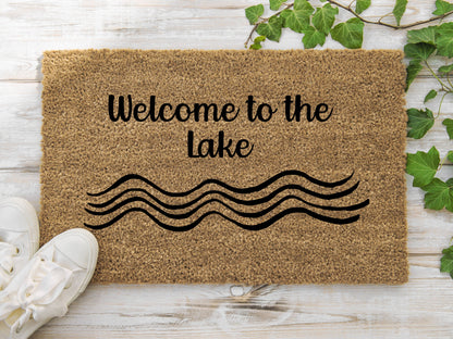 Custom Doormat, Home Decor, Lake House Decor, Housewarming Gift, Welcome To The Lake Doormat, Lake Home