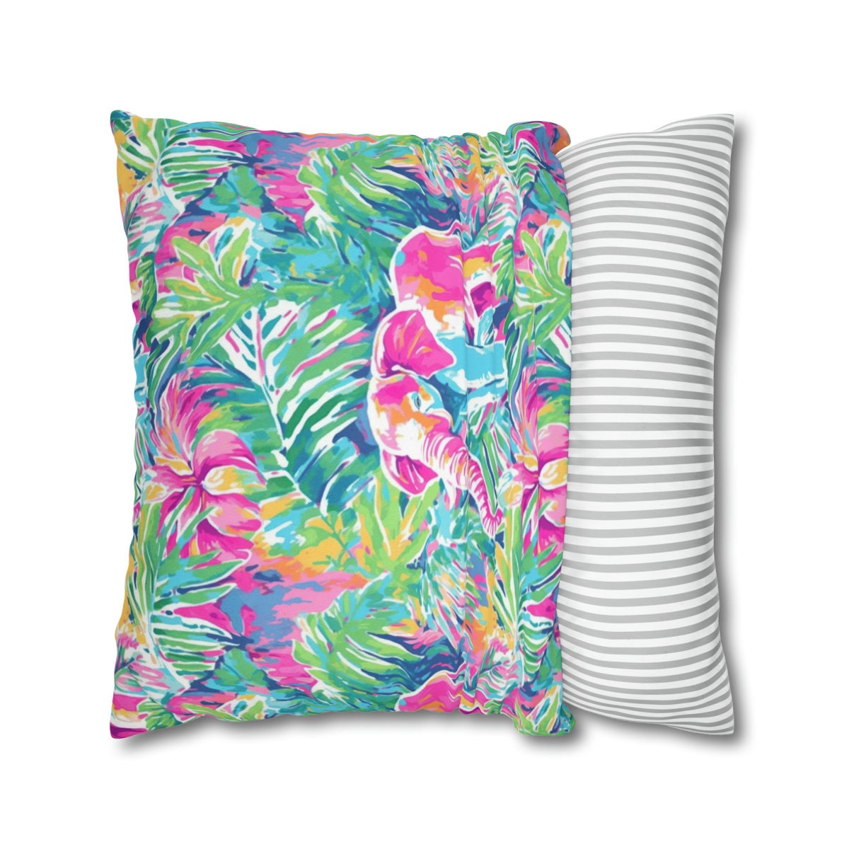 West Palm Beach Inspired Pillow, Palm Tree, Dorm Room Decor, Beach House, Pink Elephant Home Decor, Dorm Room Decor