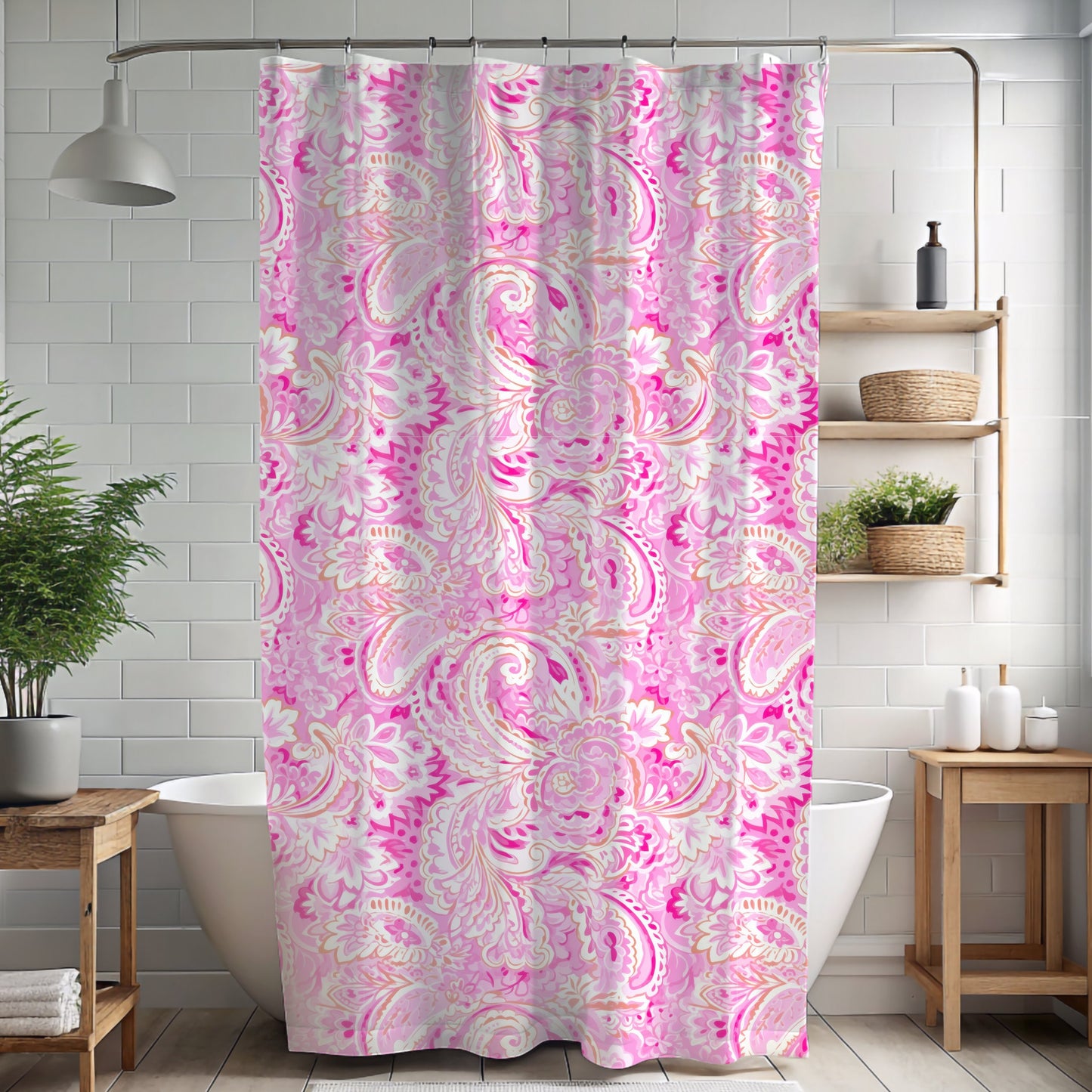 Custom Shower Curtain, Pink Home Decor, Gift For Her, Bathroom Decor