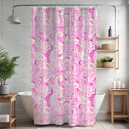 Custom Shower Curtain, Pink Home Decor, Gift For Her, Bathroom Decor