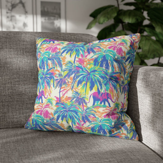 West Palm Beach Inspired Pillow, Palm Tree, Dorm Room Decor, Beach House, Pink Elephant Home Decor