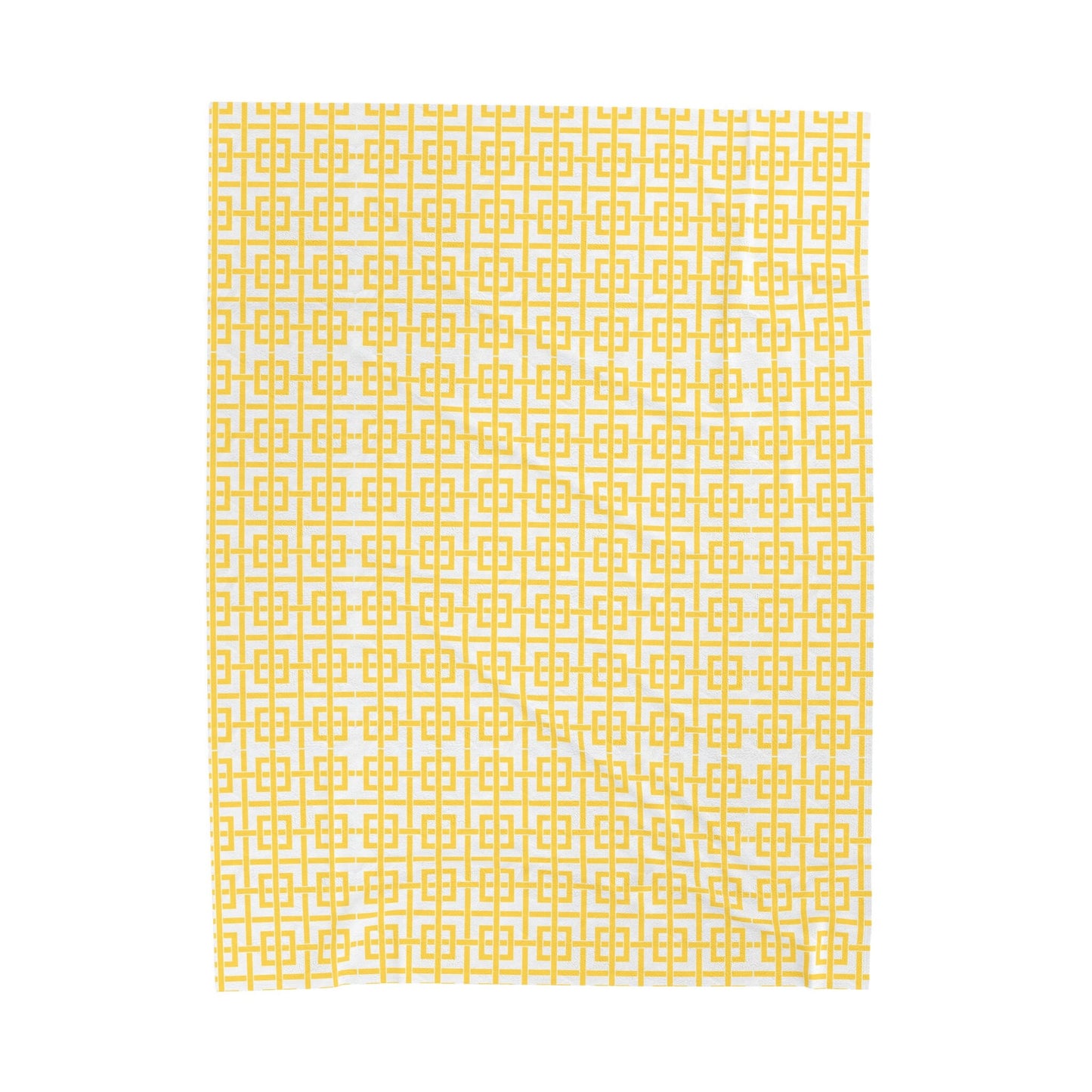 Home Decor Blanket, Gift, Yellow Lattice Print