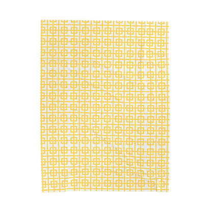 Home Decor Blanket, Gift, Yellow Lattice Print