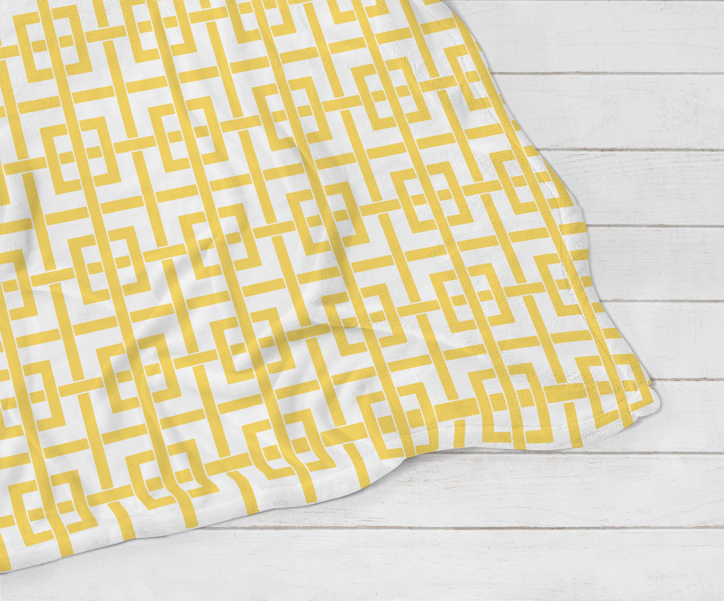 Home Decor Blanket, Gift, Yellow Lattice Print