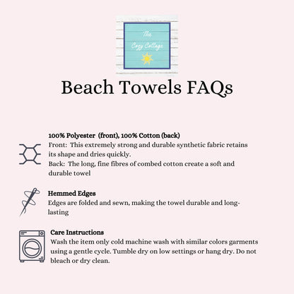 Beach Towel Summer Vacation Custom Towel Fish Gifts