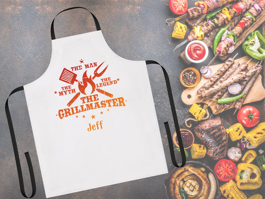 Personalized Apron for Men, BBQ Grilling, Father's Day Gift, Grill Apron