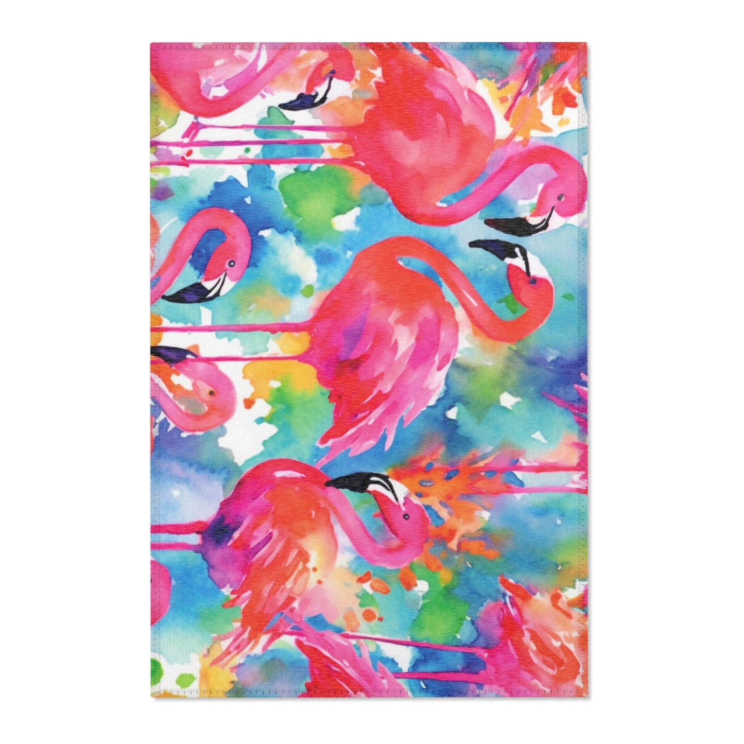 Coastal Area Rug, Home Decor, Room Decor, Flamingo, Beach Home, Indoor Rug, Kitchen Rug, Tropical