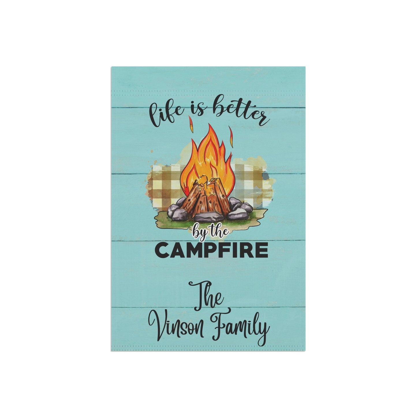 Life Is Better Camping Garden Flags | Camping Is Our Happy Place | Camping Personalized Name Flag