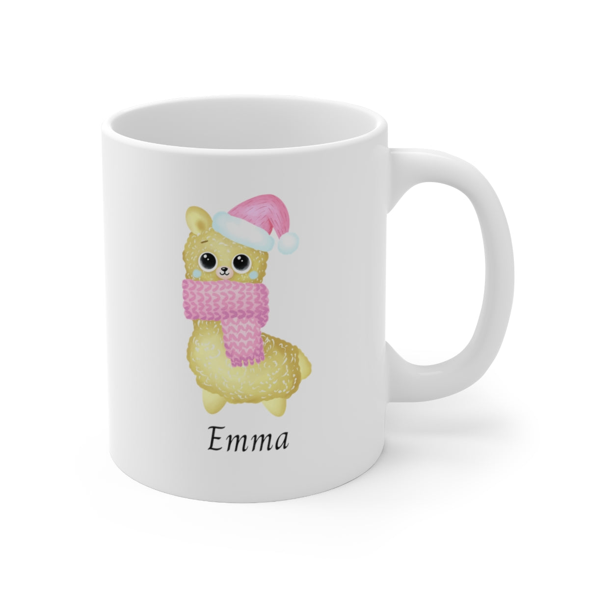 Personalized Ceramic Mug | Christmas Gift | Llama | Name on Cup