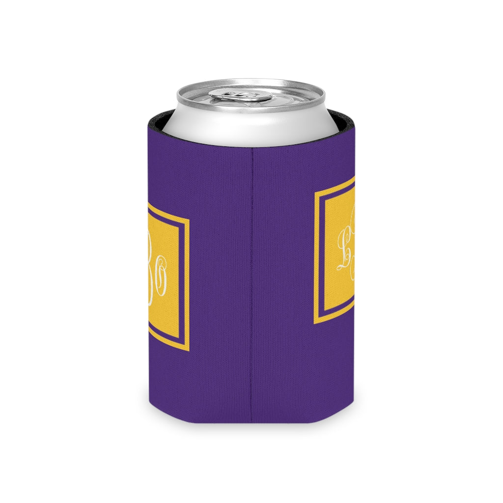 Purple/Gold College Game Day Can Coozie | Team Spirit | Monogram | Personalized