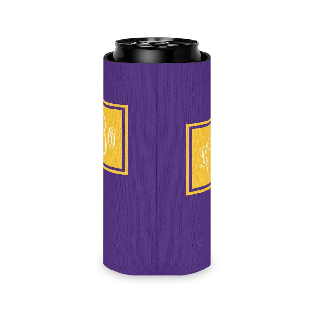 Purple/Gold College Game Day Can Coozie | Team Spirit | Monogram | Personalized