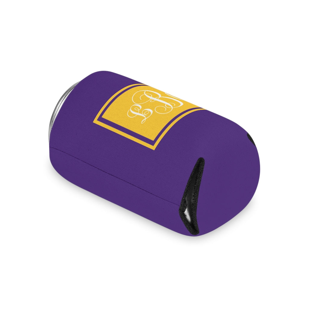 Purple/Gold College Game Day Can Coozie | Team Spirit | Monogram | Personalized