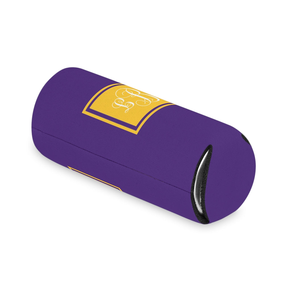 Purple/Gold College Game Day Can Coozie | Team Spirit | Monogram | Personalized