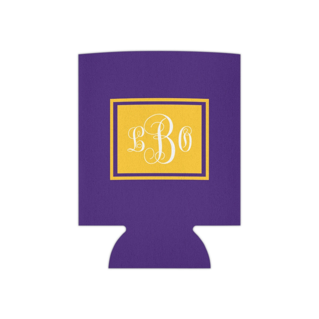 Purple/Gold College Game Day Can Coozie | Team Spirit | Monogram | Personalized