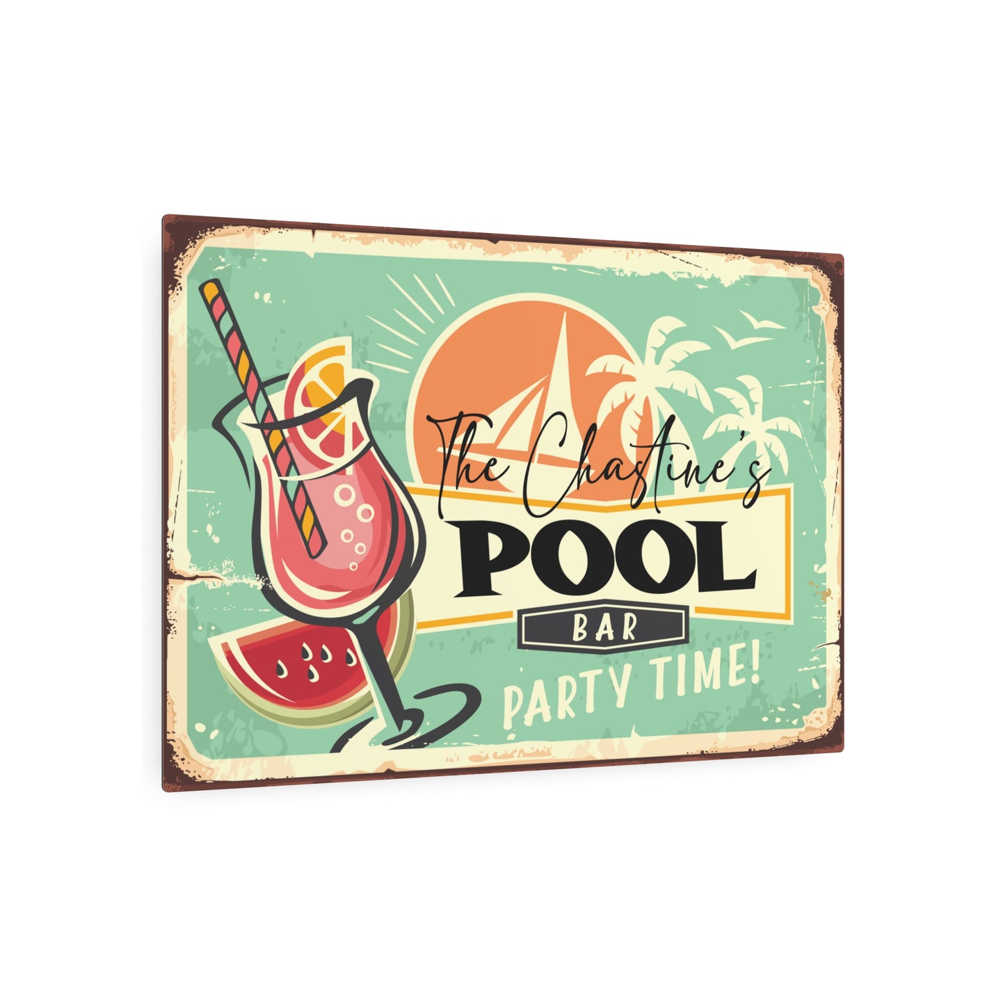 Family Name Pool Party Personalized Aluminum Sign | Pool Decor | Metal Sign | Pool House