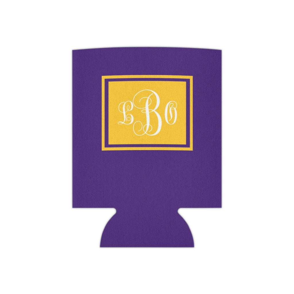 Purple/Gold College Game Day Can Coozie | Team Spirit | Monogram | Personalized