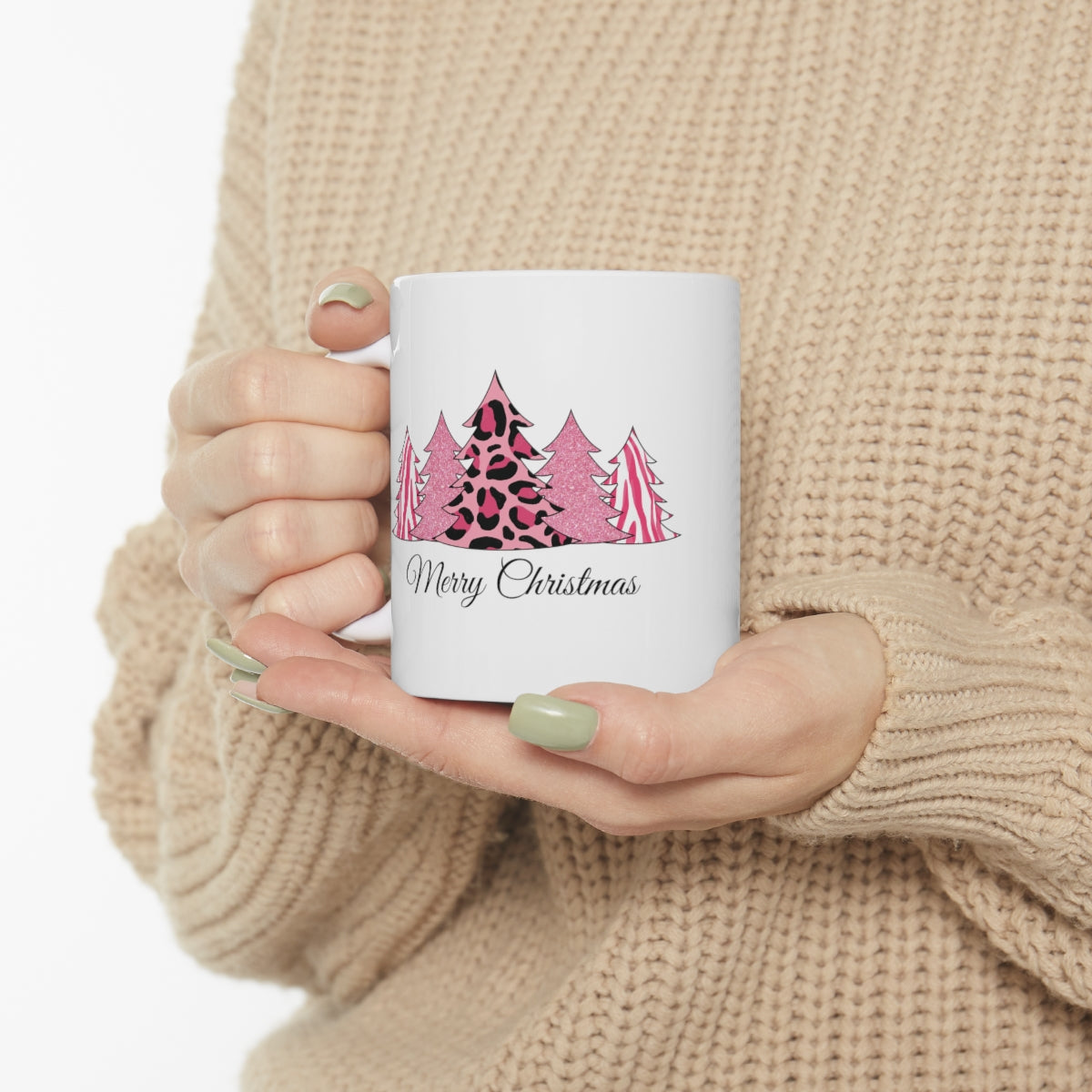 Pink and Black Animal Print Ceramic Mug 11oz