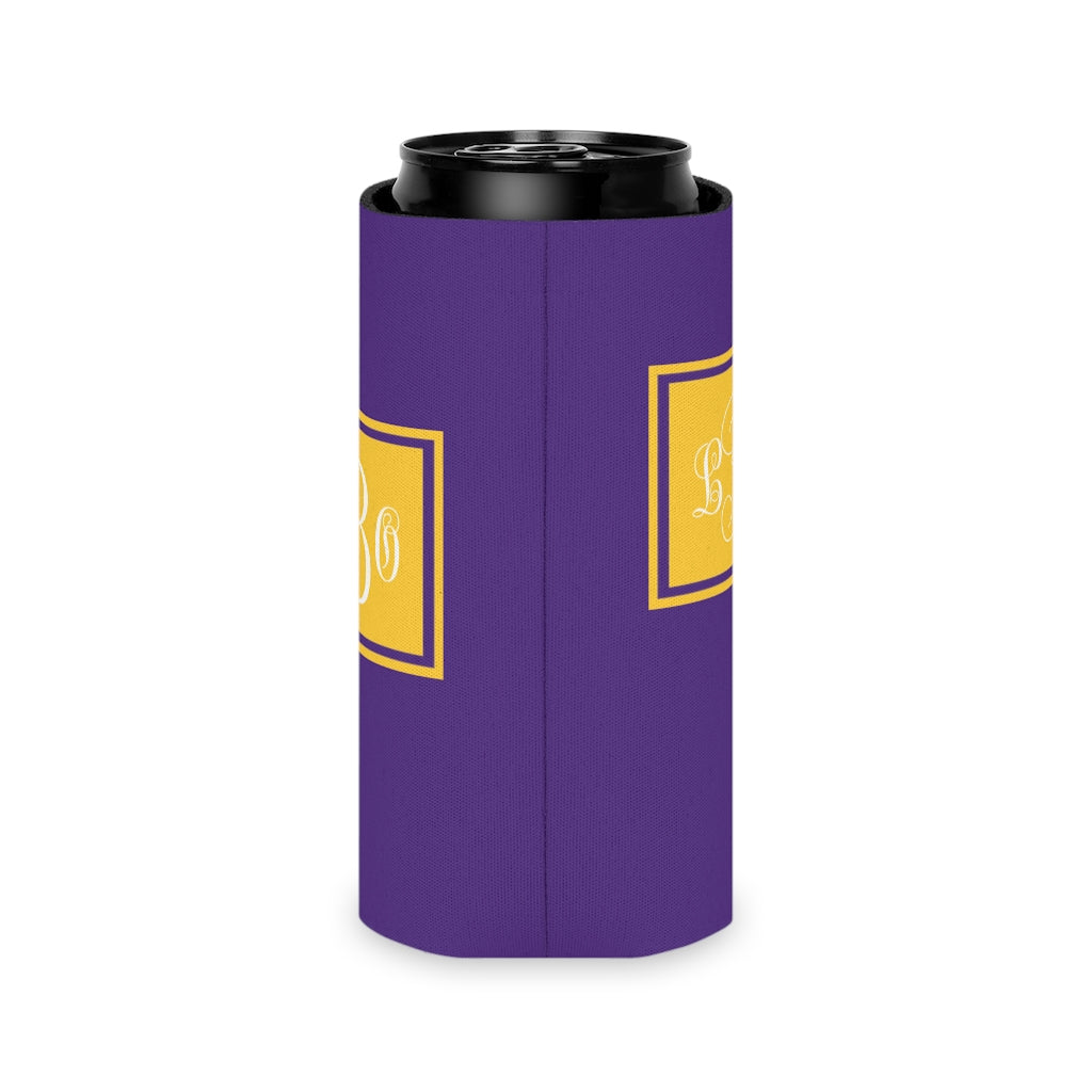 Purple/Gold College Game Day Can Coozie | Team Spirit | Monogram | Personalized