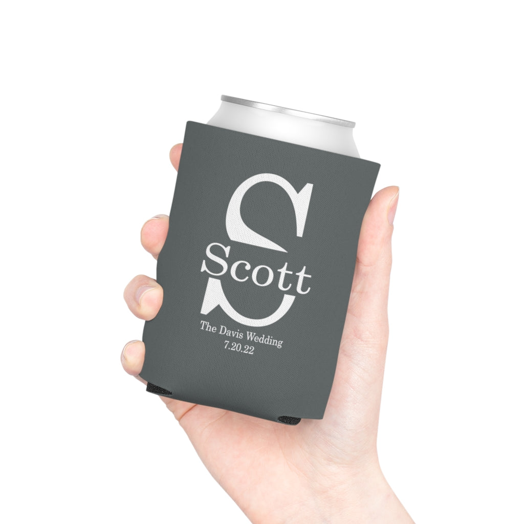 Monogrammed Can Coozie | Wedding Party | Groomsmen Gift