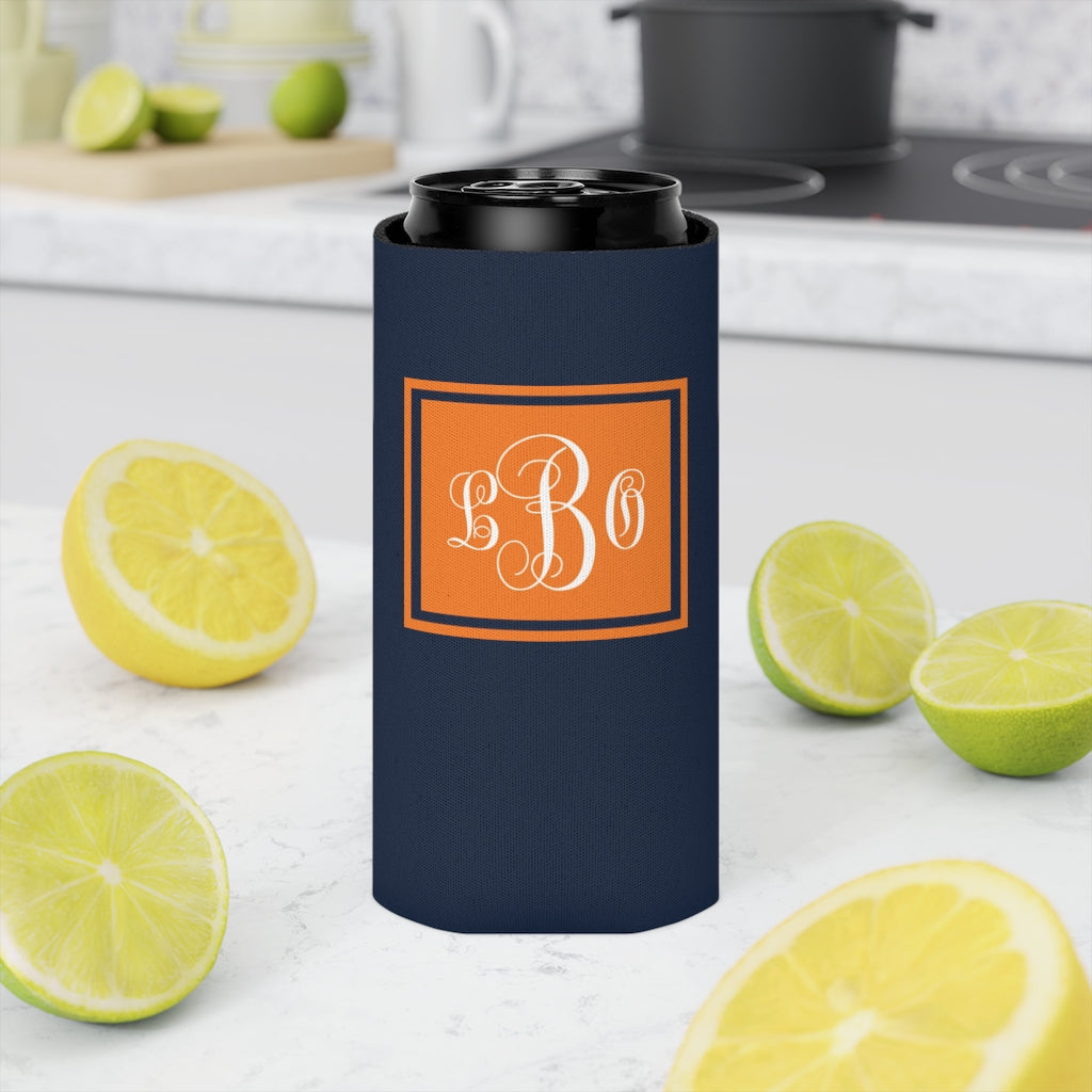 Orange/Navy Can Coozie | Game Day | College Team Colors