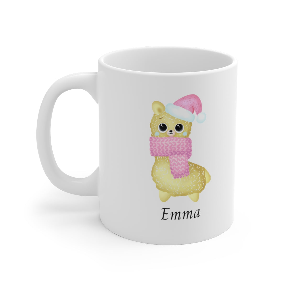 Personalized Ceramic Mug | Christmas Gift | Llama | Name on Cup