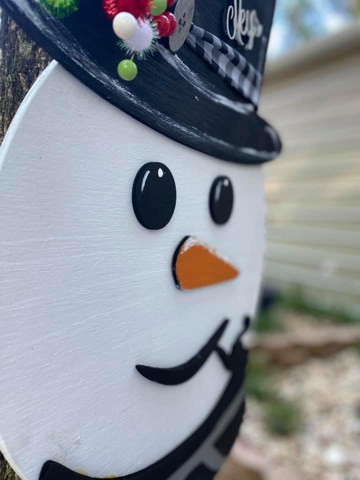 Personalized Snowman Door Hanger