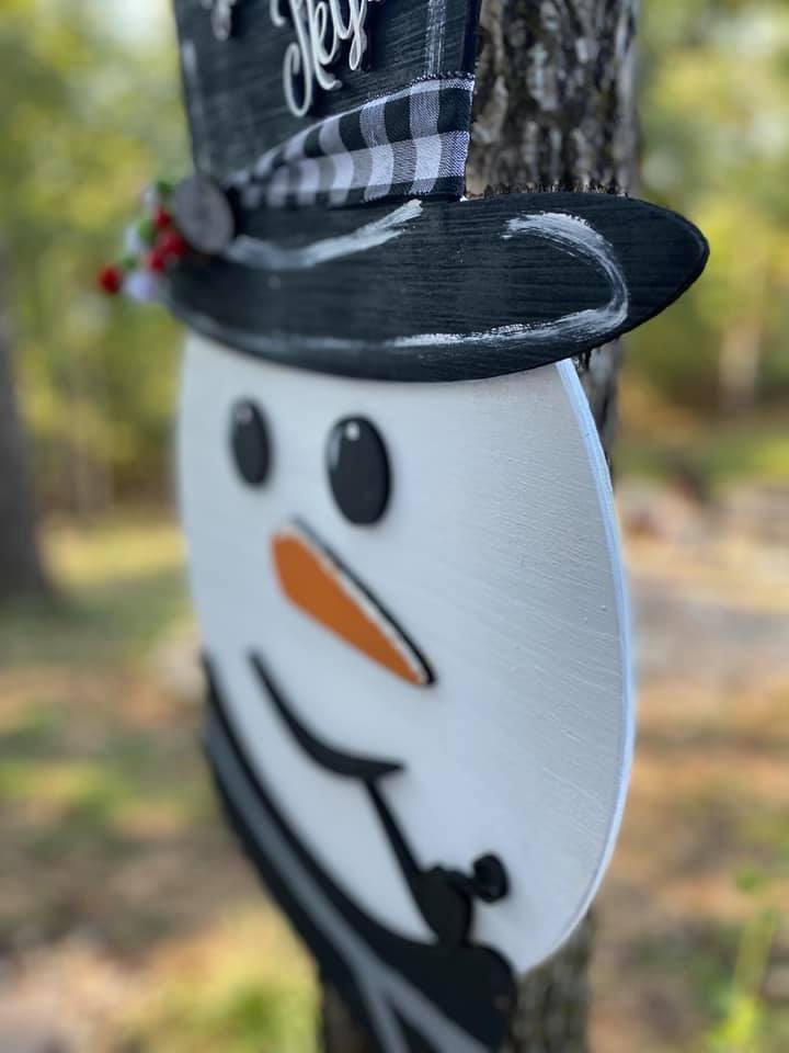 Personalized Snowman Door Hanger