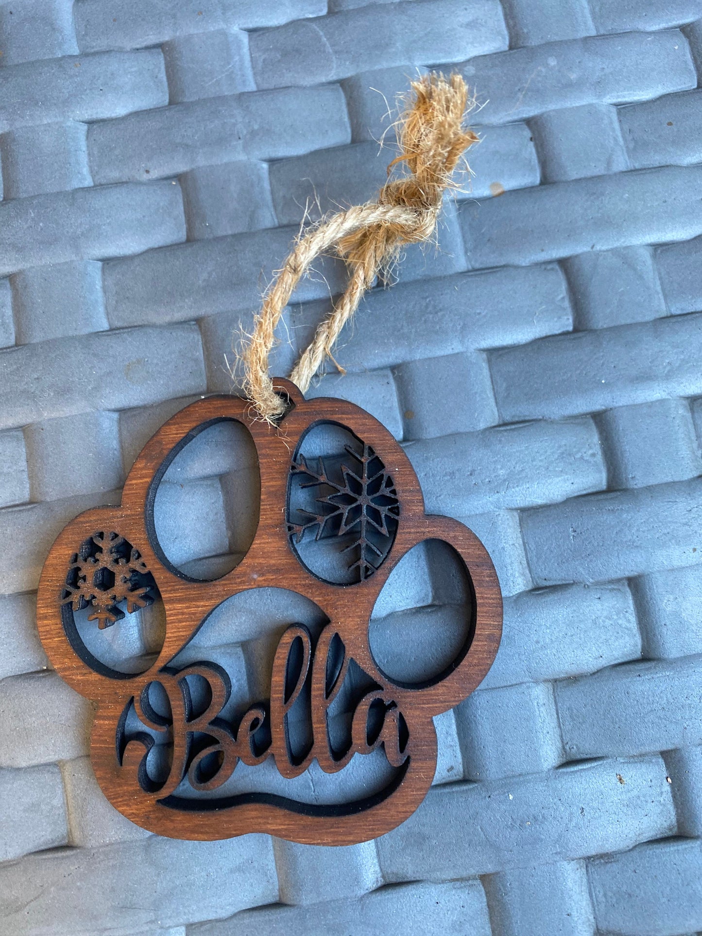 Personalized Paw Ornament | Christmas Ornament | Stocking Name Tag | Animal Lovers | Pet