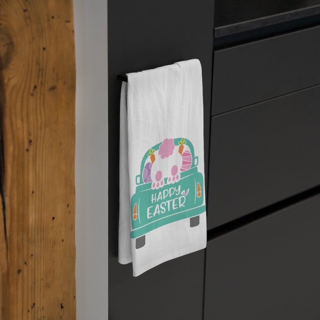 Happy Easter Towel | Vintage Truck | Bunny | Kitchen Towel | Tea Towel