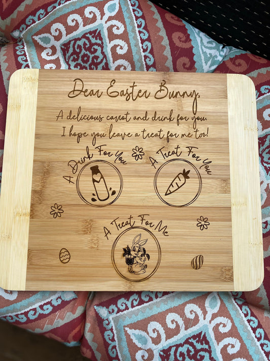 Dear Easter Bunny | Cutting Board | Treat For You | Treat For Me | Carrot | Eggs | Daisy